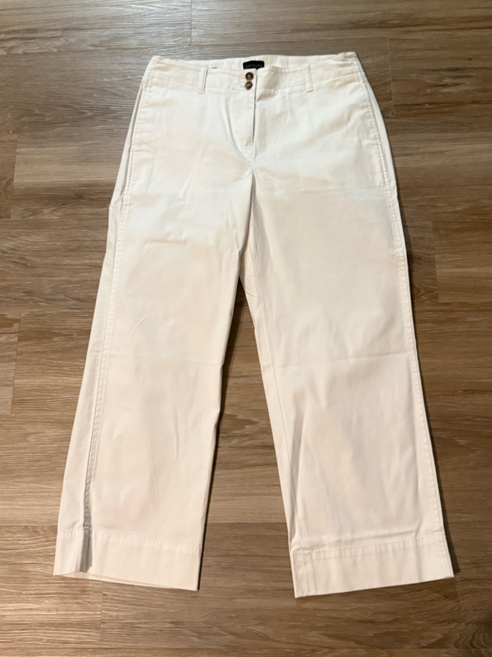 Talbots White Cropped Straight-Leg Jeans